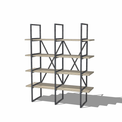 工业风置物架免费su模型(1)