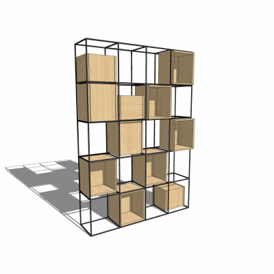 现代储物柜免费su模型(1)