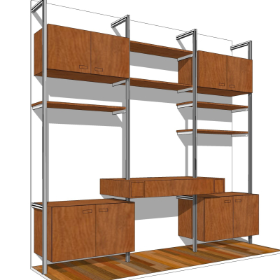 现代储物柜免费su模型(1)
