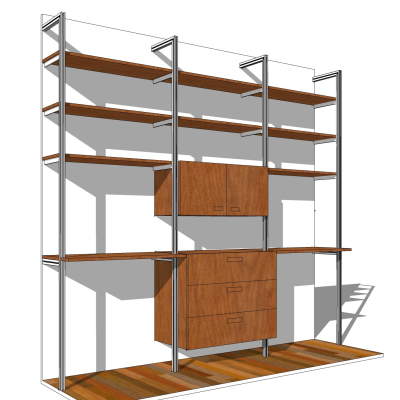 现代储物柜免费su模型(1)