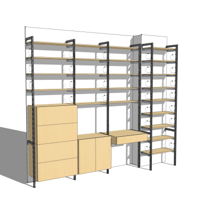 现代储物柜免费su模型(1)