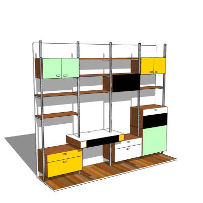 现代储物柜免费su模型(1)
