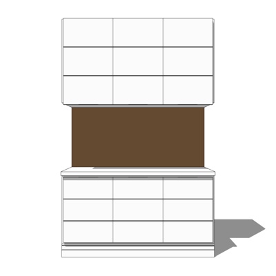 现代装饰柜免费su模型(1)