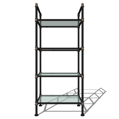 现代铁艺装饰架免费su模型(1)