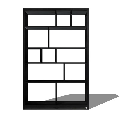 现代实木装饰柜免费su模型(1)