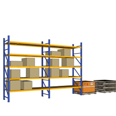工业风货架置物架免费su模型(1)