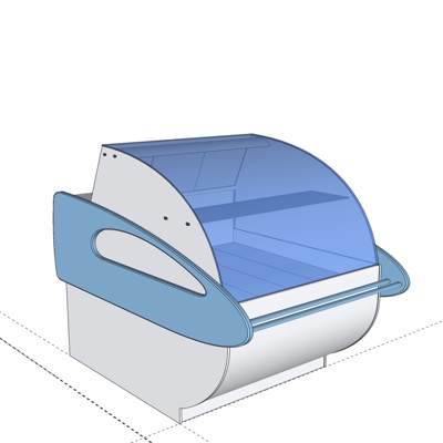 现代超市保鲜柜免费su模型(1)