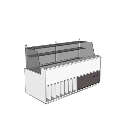 现代超市展示柜免费su模型(1)