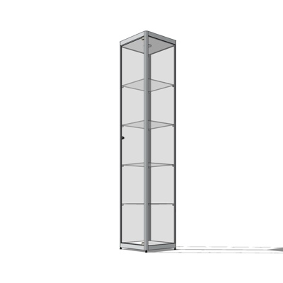 现代商场展示柜免费su模型(1)