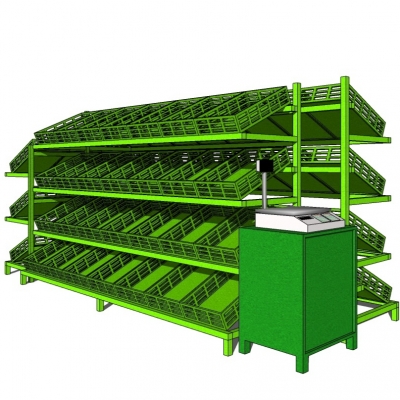 现代超市柜架免费su模型(1)