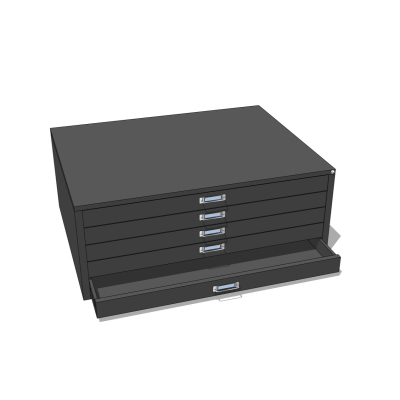 现代斗柜免费su模型(1)