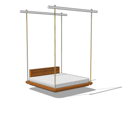现代吊床免费su模型(1)