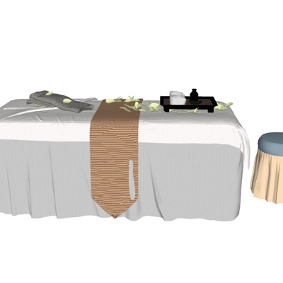 现代按摩床免费su模型(1)