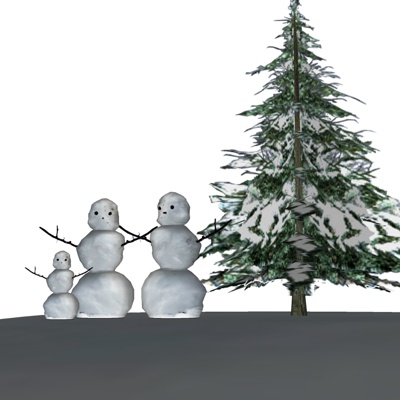 现代雪人玩具免费su模型(1)