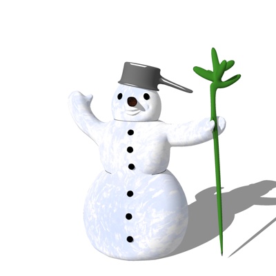 现代雪人玩具免费su模型(1)