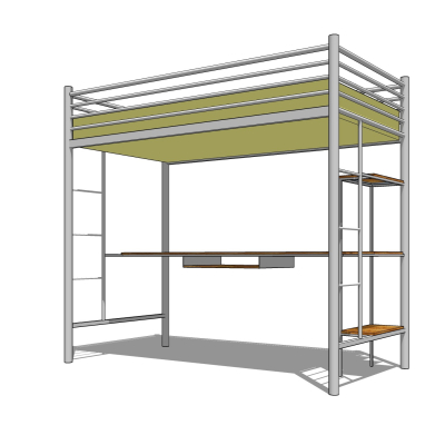 现代儿童高低床免费su模型(1)