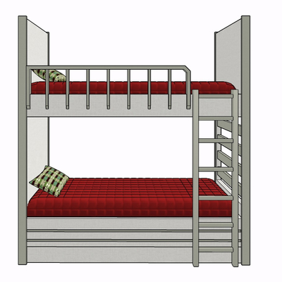 现代儿童床免费su模型(1)