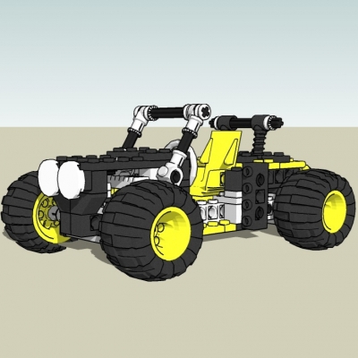 现代乐高玩具车免费su模型(1)