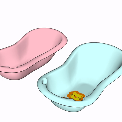 现代儿童浴缸免费su模型(1)