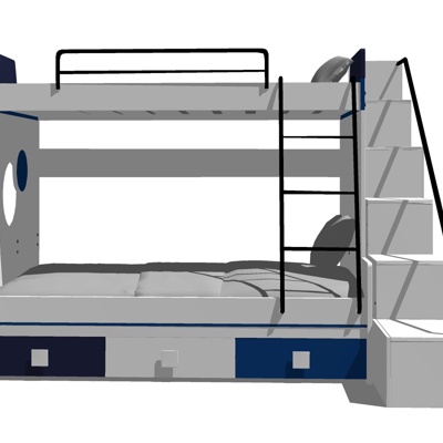 现代高低铺免费su模型(1)