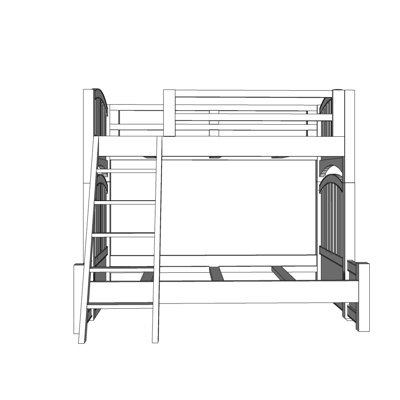 现代儿童上下床免费su模型(1)