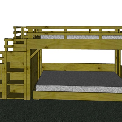 现代儿童上下床免费su模型(1)