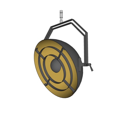 工业风投影射灯免费su模型(1)