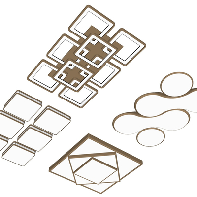 新中式吸顶灯免费su模型(1)