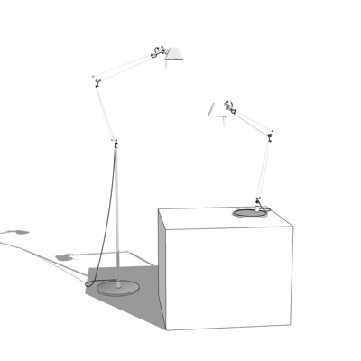 现代金属台灯免费su模型(1)