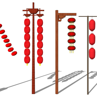 中式路灯免费su模型(1)