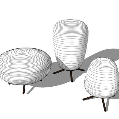 现代落地灯免费su模型(1)