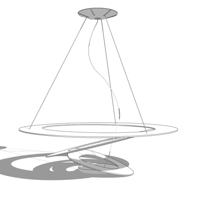 现代金属吊灯免费su模型(1)