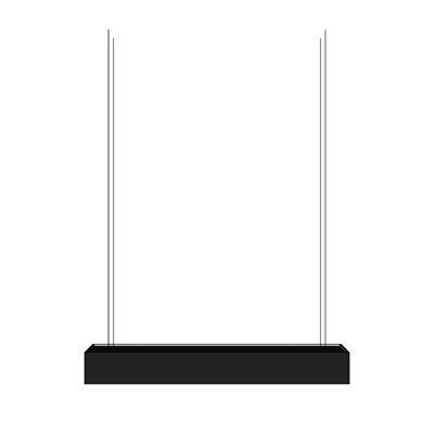 现代条形吊灯免费su模型(1)