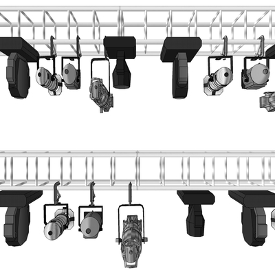 现代舞台灯组合免费su模型(1)