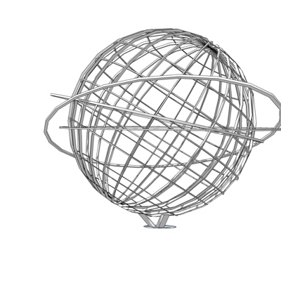 现代地球雕塑免费su模型(1)