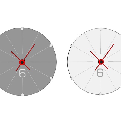 现代圆形装饰时钟免费su模型(1)
