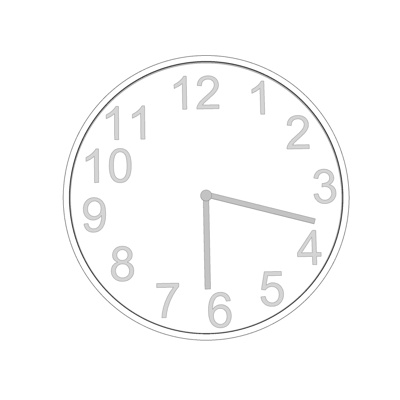 现代圆形钟表免费su模型(1)