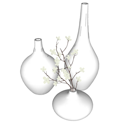 现代花瓶花卉免费su模型(1)