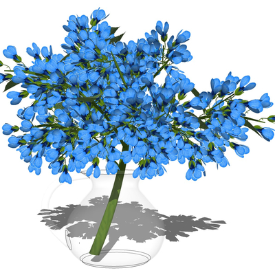现代花瓶花卉免费su模型(1)
