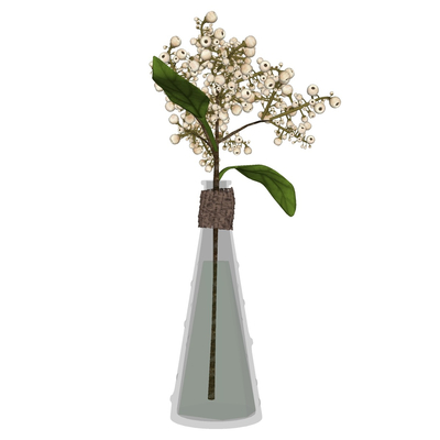 现代花瓶花卉免费su模型(1)