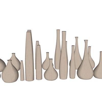 现代瓷瓶摆件免费su模型(1)