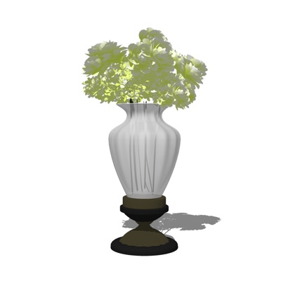 现代花瓶花卉免费su模型(1)