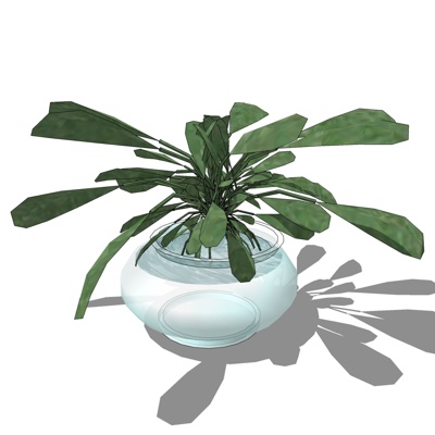 现代玻璃花瓶免费su模型(1)