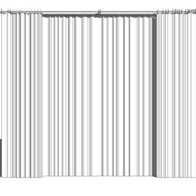 现代窗帘免费su模型(1)