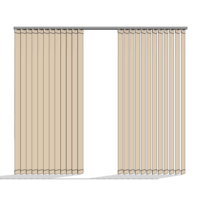 现代窗帘免费su模型(1)