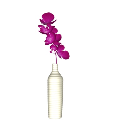 现代花卉花瓶免费su模型(1)