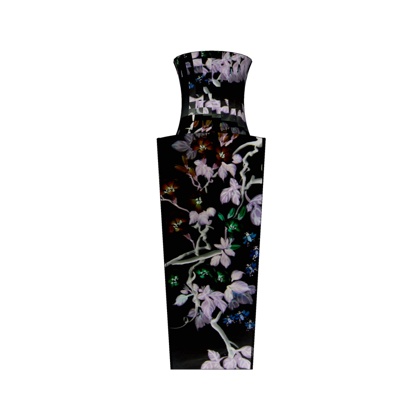 现代印花陶瓷花瓶免费su模型(1)