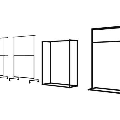 现代铁艺挂衣架免费su模型(1)