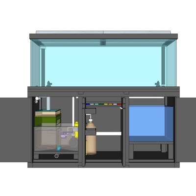 现代玻璃鱼缸免费su模型(1)