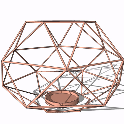 现代金属几何形摆件免费su模型(1)